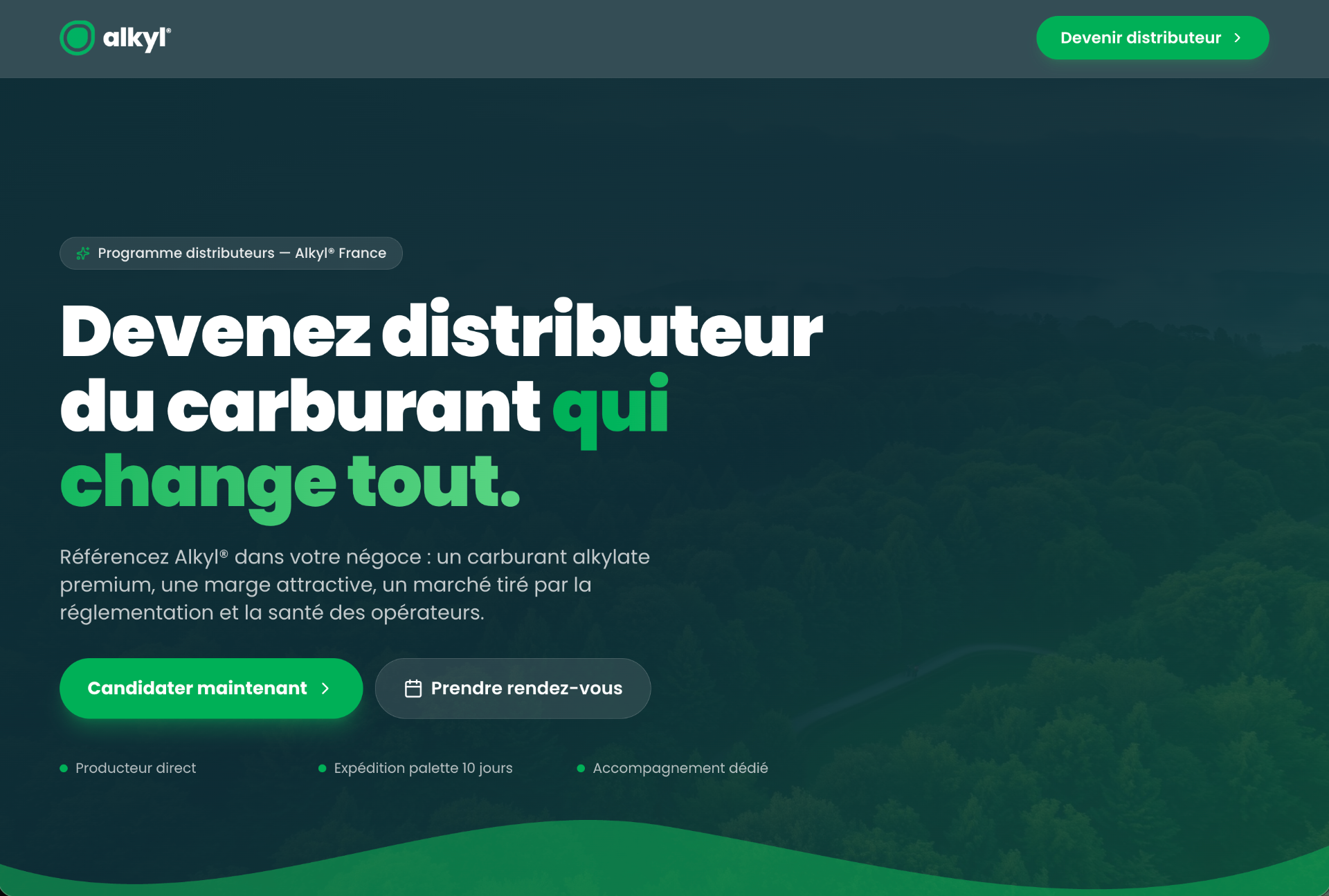 Aperçu du site Alkylate Pro