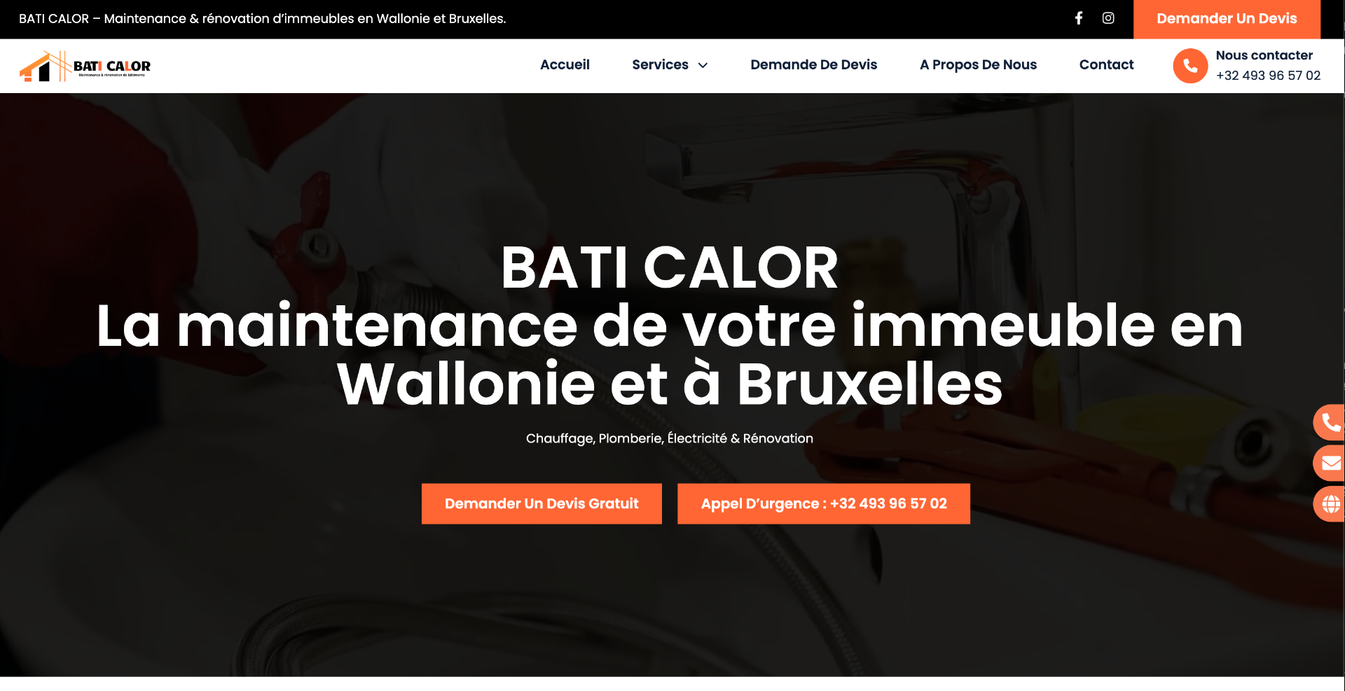 Aperçu du site Baticalor