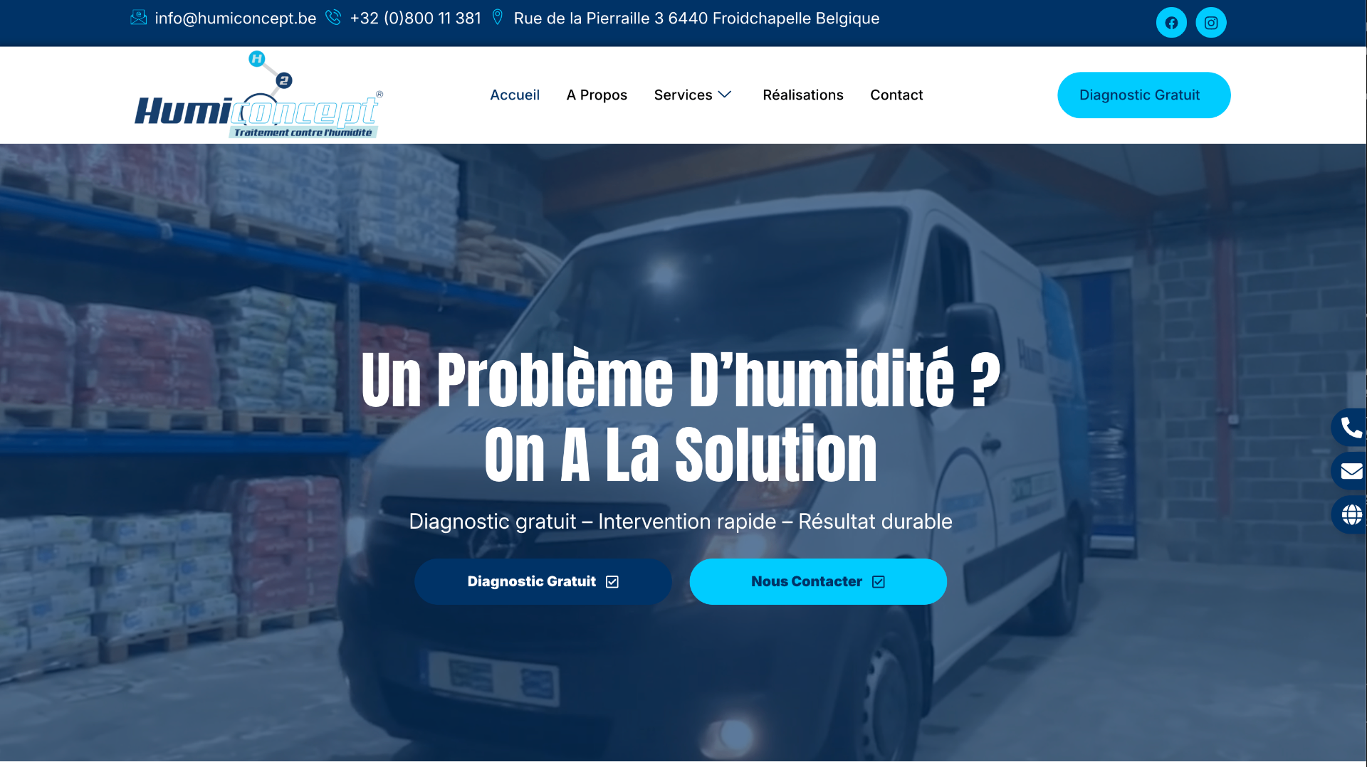 Aperçu du site Humiconcept